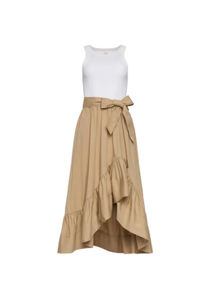 Cinq A Sept Zayla ruffled tie-waist midi dress - Neutrals