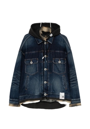 Maison MIHARA YASUHIRO hooded denim jacket - Blue