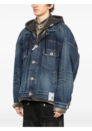 Maison MIHARA YASUHIRO hooded denim jacket - Blue