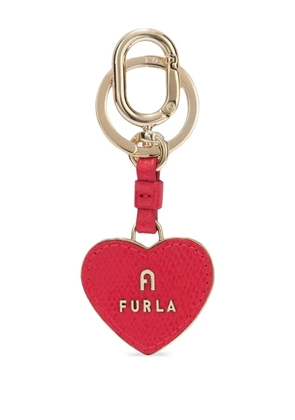 Furla Camelia heart logo keyring - Red