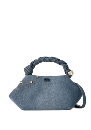 GANNI twisted handle geometric tote bag - Blue