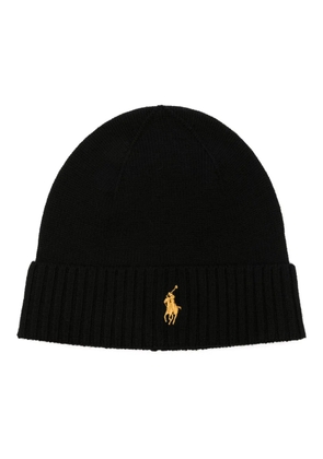 Polo Ralph Lauren Polo Pony-embroidered wool beanie - Black
