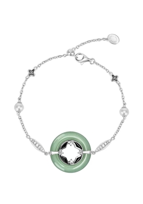 Shanghai Tang Tang Fortune jade pearl bracelet - Silver