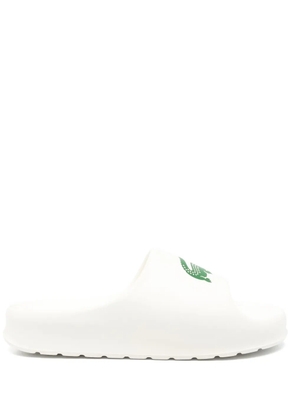 Lacoste logo-print slides - White