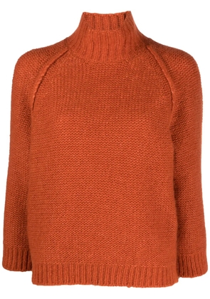 Antonelli high-neck long-sleeve jumper - Orange