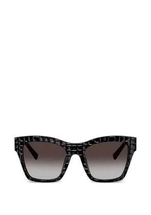 Dolce & Gabbana Eyewear logo geometric-frame sunglasses - Black