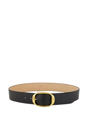 TOM FORD grain-leather oval-buckle belt - Black