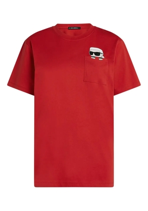 Karl Lagerfeld Ikon rhinestone T-shirt - Red