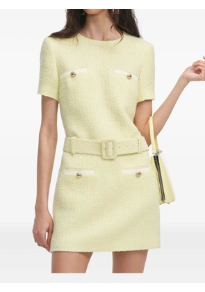 Self-Portrait bouclé dress - Yellow