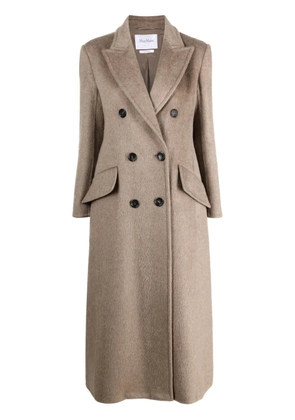 Max Mara double-breasted cashmere blend coat - Brown