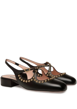 Bally 30mm studded leather pumps - Black