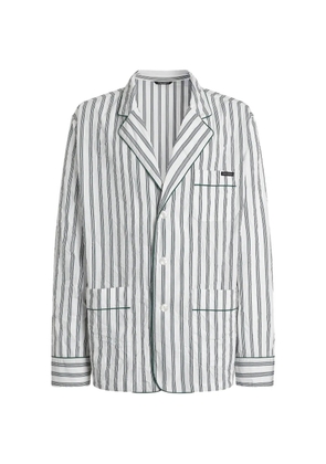 Dolce & Gabbana striped piped shirt - White