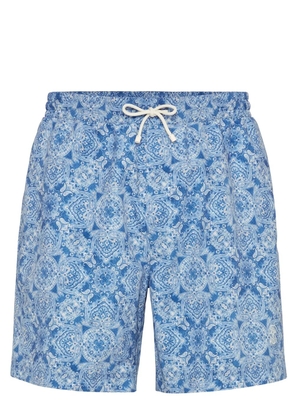 Brunello Cucinelli paisley-print swim shorts - Blue