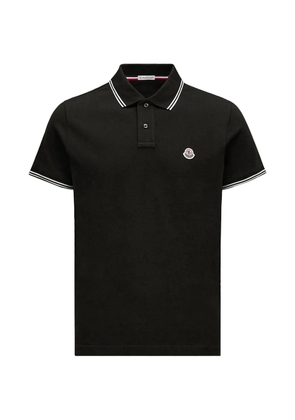 Moncler logo-patch polo shirt - Black