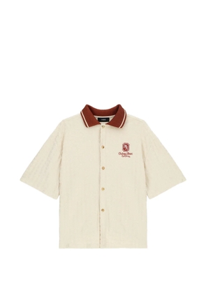 AMIRI Ma Chateau ribbed collar logo shirt - Neutrals