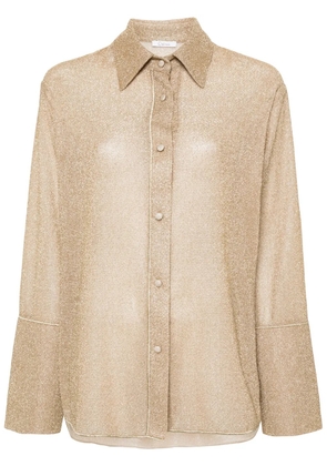 Oséree lurex long-sleeve shirt - Gold