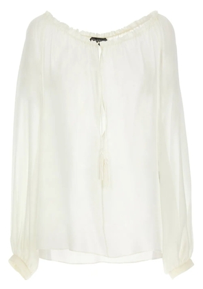 TOM FORD long-sleeve silk blouse - White