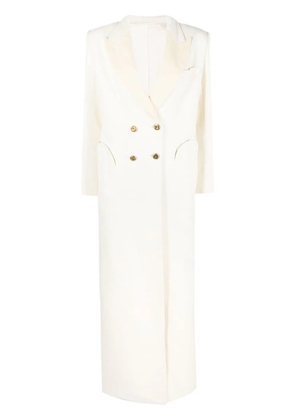 Blazé Milano double-breasted maxi coat - White