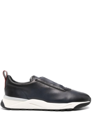 Santoni leather sneakers - Blue