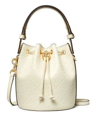 Tory Burch mini T Monogram bucket bag - White