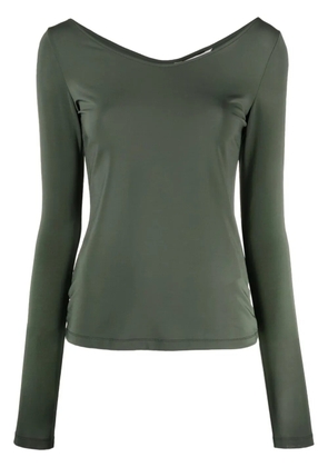 Max Mara long-sleeve stretch-design blouse - Green