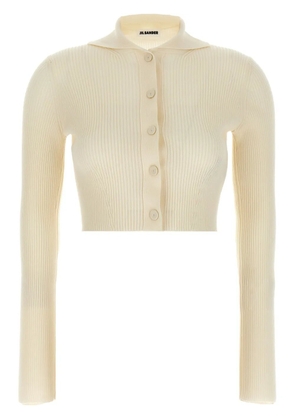 Jil Sander ribbed-knit cardigan - Neutrals