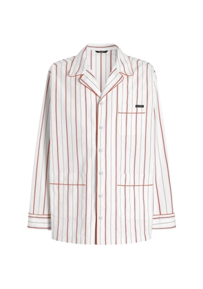 Dolce & Gabbana striped pocket shirt - White