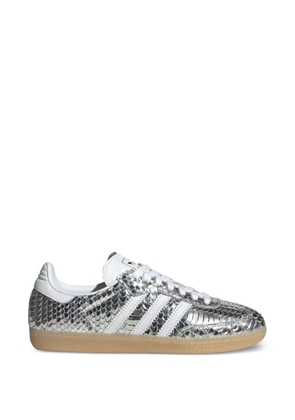 adidas Samba snakeskin-effect striped sneakers - Silver