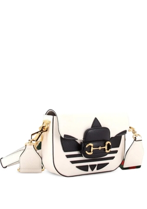 Gucci Pre-Owned x Adidas Horsebit 1955 Shoulder Bag Leather Mini crossbody bag - White