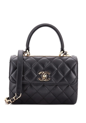 CHANEL Pre-Owned Trendy CC Top Handle Bag Quilted Lambskin Small shoulder bag - Black