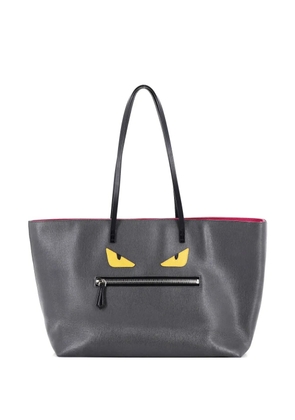 Fendi Pre-Owned Monster Roll Leather Medium tote bag - Grey