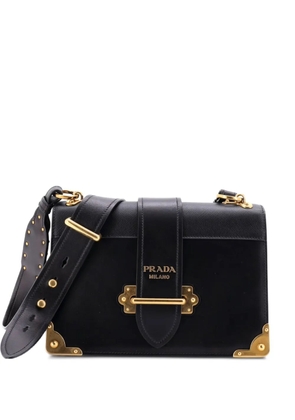 Prada Pre-Owned Cahier Leather and Saffiano Leather Large crossbody bag - Black