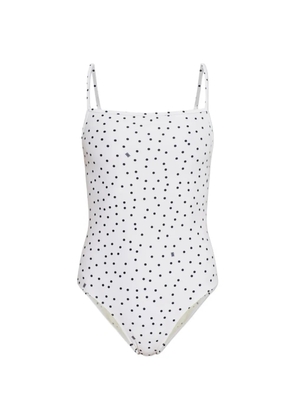 By Malene Birger Astrid polka-dot swimsuit - White