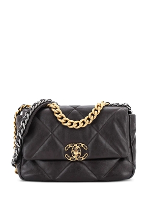 CHANEL Pre-Owned 19 Flap Bag Quilted Leather Medium crossbody bag - Brown