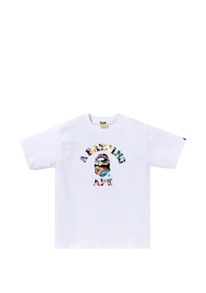 A BATHING APE® Camo College crew-neck T-shirt - White