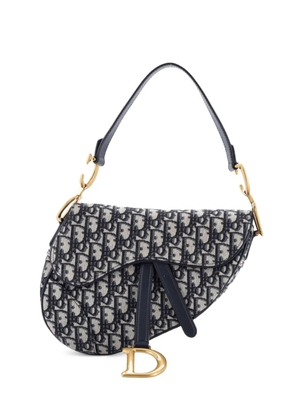 Christian Dior Pre-Owned Saddle Handbag Oblique Canvas Medium shoulder bag - Blue