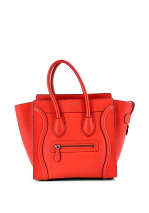 Celine Pre-Owned Luggage Bag Grainy Leather Micro tote bag - Orange