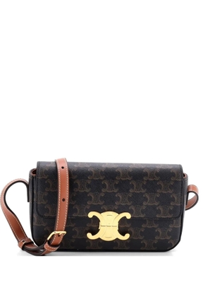 Celine Pre-Owned Triomphe East-West Triomphe Coated Canvas shoulder bag - Brown