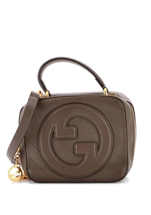 Gucci Pre-Owned Blondie NM Top Handle Shoulder Bag Diagonal Quilted Leather satchel - Brown