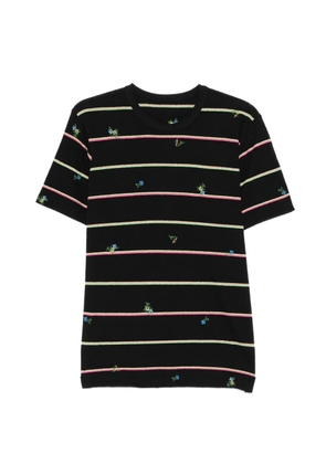 JNBY embroidered stripd T-shirt - Black