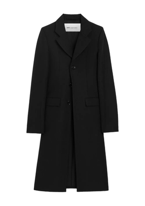 AMI Paris fitted breasted coat - Black