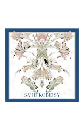 Saiid Kobeisy floral large scarf - White