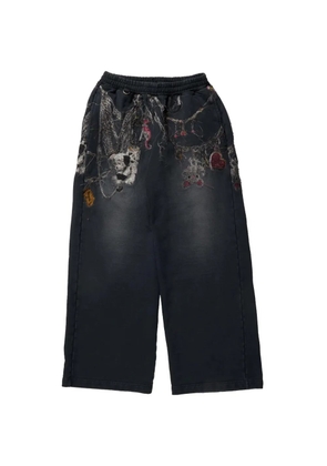 Doublet printed drawstring trousers - Black