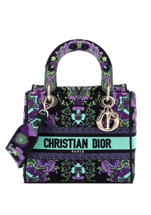 Christian Dior Pre-Owned Lady D-Lite Bag Embroidered Canvas Medium satchel - Green