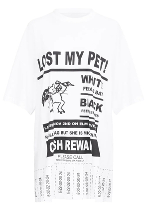 MM6 Maison Margiela graphic-print oversized T-shirt - White