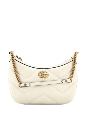 Gucci Pre-Owned GG Marmont Chain Moon Matelasse Leather Small hobo bag - White