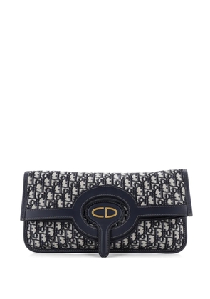 Christian Dior Pre-Owned Fold Over Oblique Canvas clutch bag - Blue