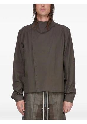 Rick Owens buttoned funnel-neck jacket - Brown