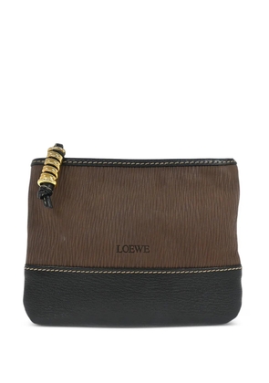 Loewe Pre-Owned 1990-2000s Velasquez two-tone leather pouch bag - Brown