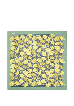 Valentino Garavani Apres l'Hiver poppies silk scarf - Yellow
